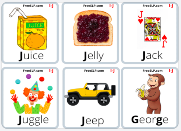 J Printables | Free SLP
