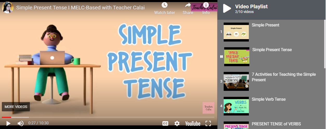 simple present tense