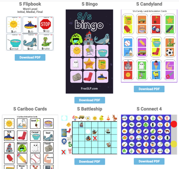 500+ Free SLP S Sound Materials, Games, Activities, Flashcards And More ...